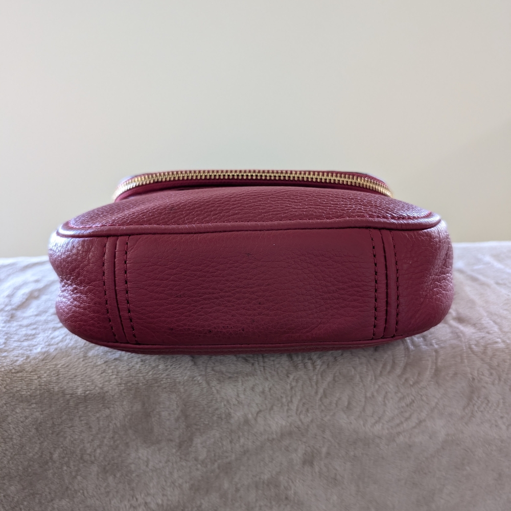 Michael Kors Bedford Red Leather Crossbody Bag - Picture 8 of 15